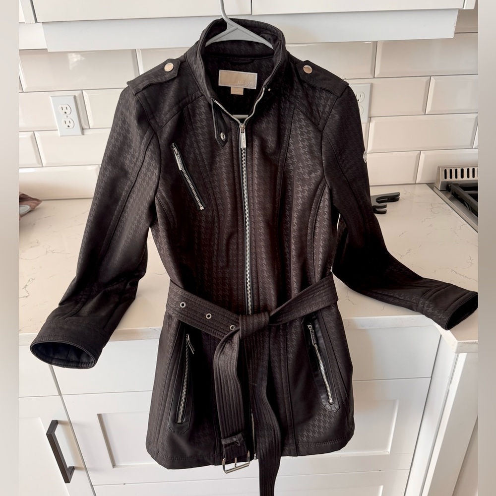 Michael Kors Textured Belted Jacket